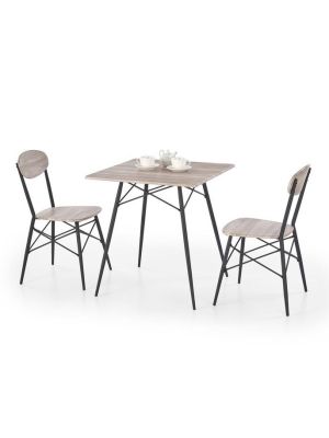 Zestaw stołowy HALMAR KABIR kwadrat - stół + 2 krzesła 
