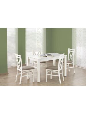 Zestaw stołowy Halmar - stół Ksawery biały + 4 krzesła Dariusz - NEGOCJUJ CENĘ