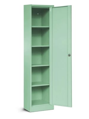 Biurowa szafa metalowa ALEX, 450x1850x400 mm - Fresh Style: pastelowy zielony