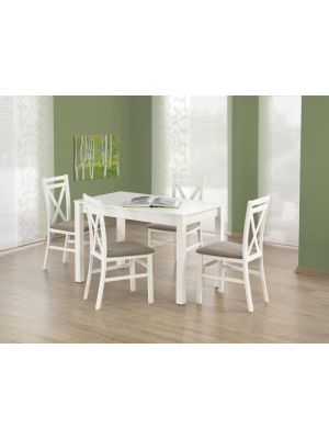 Zestaw stołowy Halmar - rozkładany stół Maurycy biały + 4 krzesła Dariusz - NEGOCJUJ CENĘ