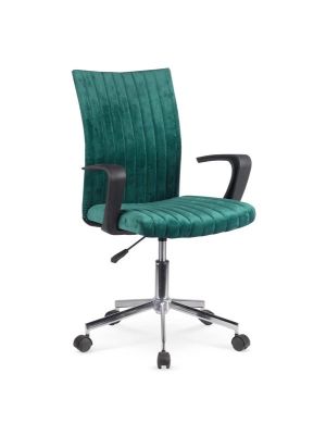 Fotel młodzieżowy obrotowy HALMAR DORAL ciemny zielony - jak fotel biurowy Gradil  - RABAT CZEKA W KOSZYKU