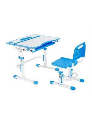 Botero Blue - Regulowane biurko dziecięce + krzesełko + lampka FunDesk 
