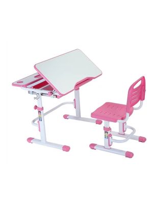 Botero Pink - Regulowane biurko dziecięce + krzesełko FunDesk