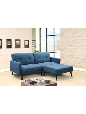 Sofa rozkładana z funkcją narożnika Halmar CORNER niebieski - Dostawa i wniesienie GRATIS