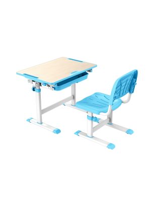 LUPIN Cubby Blue - Ergonomiczne, regulowane biurko dziecięce z krzesełkiem FunDesk
