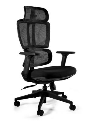 Fotel ergonomiczny Unique DEAL siatka/tkanina - wysuw siedziska - wysyłka 24h