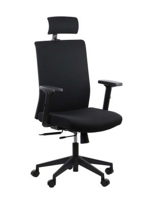 Fotel ergonomiczny SitPlus ERGON 2 TKANINA, wysuw siedziska, czarny