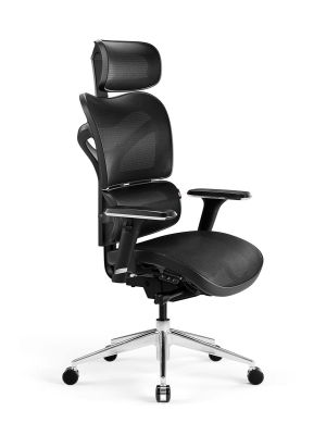 Fotel ergonomiczny DIABLO V-COMMANDER czarny - obciążenie do 140 kg