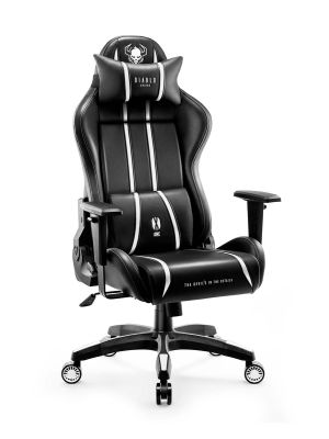 Fotel gamingowy Diablo X-One 2.0 King Size czarno-biały - sugerowany wzrost 175 - 205 cm  - obciążenie do 160 kg