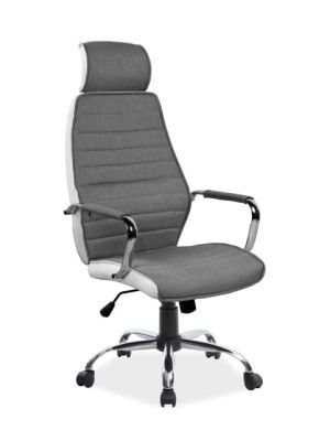 Fotel biurowy obrotowy SIGNAL Q-035 biały/szary