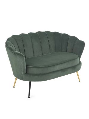 Fotel wypoczynkowy HALMAR AMORINITO XL ciemny zielony / złoty