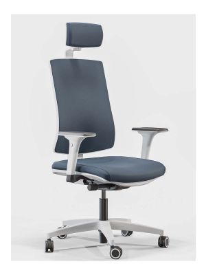 Fotel biurowy BGroup SKILL SOFT White (SKSW) - dla osób wysokich