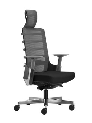 Fotel biurowy Unique SPINELLY 999B - Czarny, wysuw siedziska + 21 kolorów siedziska 