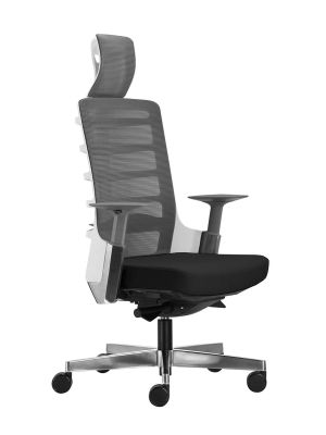 Fotel biurowy Unique SPINELLY 999W - Biały, wysuw siedziska + 21 kolorów siedziska