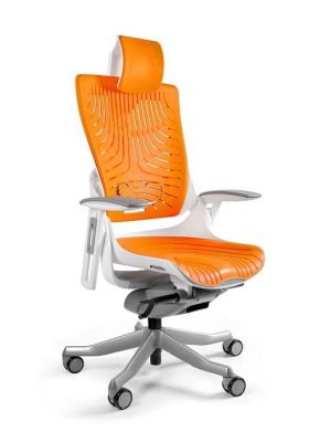 Fotel ergonomiczny biały WAU 2 Elastomer - Mango- ZADZWOŃ 692 474 000 - OTRZYMASZ RABAT!