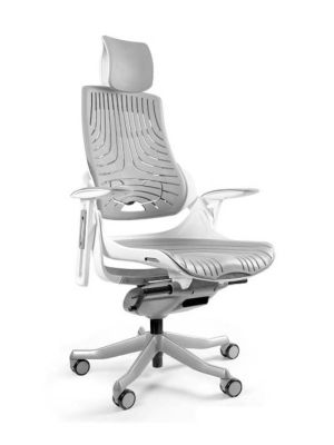 Fotel ergonomiczny WAU Elastomer - Szary 