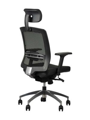 Fotel ergonomiczny Stema GN-301/ALU czarny, wysuw siedziska