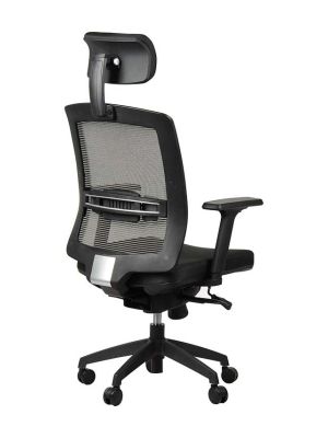 Fotel ergonomiczny Stema GN-301 czarny/szary - wysuw siedziska