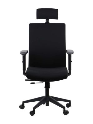 Fotel ergonomiczny Stema RIVERTON F/H TKANINA czarny, wysuw siedziska