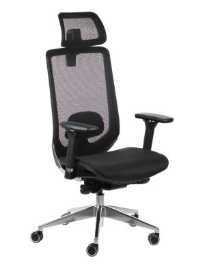 Fotel biurowy Stema DITTER czarny - wysuw siedziska - kąt ujemny