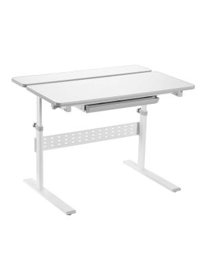 Colore Grey - Ergonomiczne, regulowane biurko dziecięce FunDesk 95x66 cm