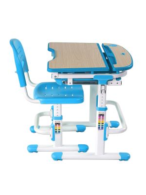 Sorriso Blue - Regulowane biurko dziecięce + krzesełko 