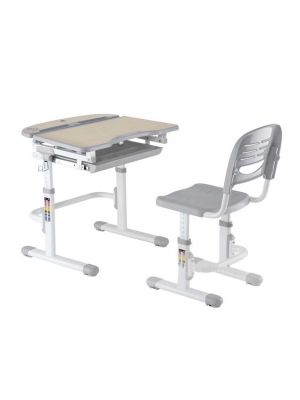 Sorriso Grey - Ergonomiczne, regulowane biurko dziecięce + krzesełko FunDesk