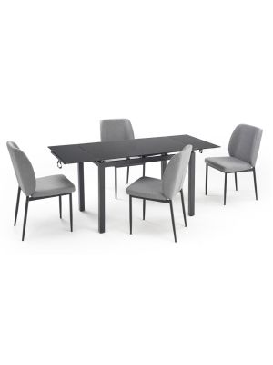 Zestaw stołowy Halmar JASPER - stół rozkładany + 4 krzesła  - RABAT CZEKA W KOSZYKU