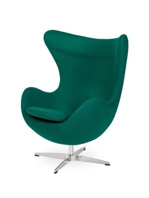 Fotel Jajo EGG CLASSIC - 3 kolory nóżek - wełna - Szmaragdowy zielony