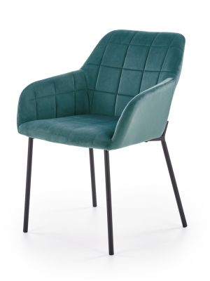 Krzesło HALMAR K305 czarny / ciemny zielony - NEGOCJUJ CENĘ