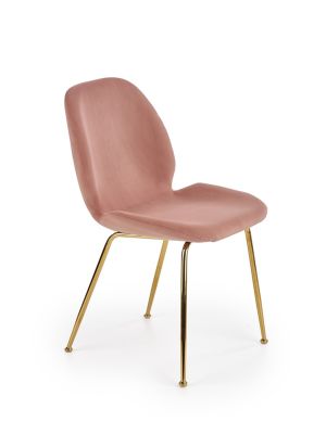 Krzesło HALMAR K381 różowy / złoty - NEGOCJUJ CENĘ