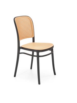 Krzesło HALMAR K483 naturalny/czarny - polipropylen