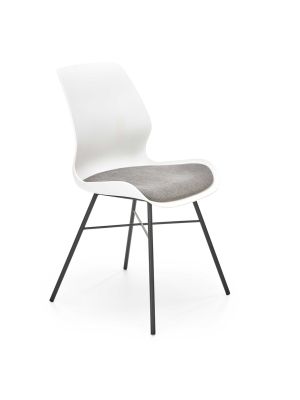Krzesło HALMAR K488 biały/popielaty - polipropylen