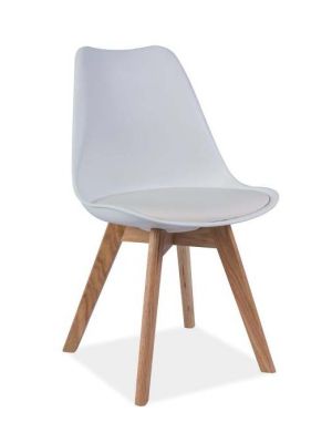 Krzesło drewniane SIGNAL KRIS dąb / biały