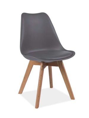 Krzesło drewniane SIGNAL KRIS dąb / szary
