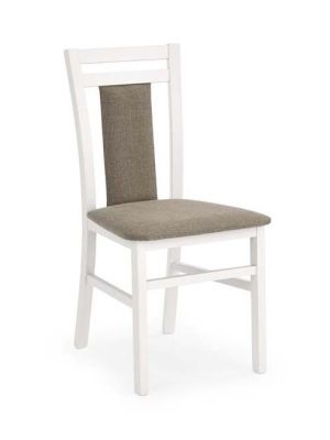 Krzesło drewniane HALMAR HUBERT 8 biały / tap: Inari 23 - NEGOCJUJ CENĘ