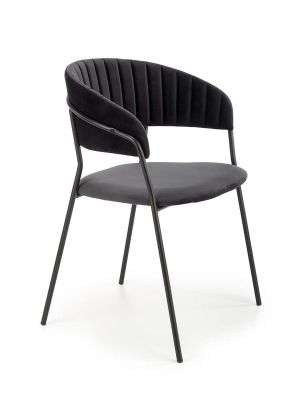 Krzesło HALMAR K426 czarny velvet - RABAT CZEKA W KOSZYKU