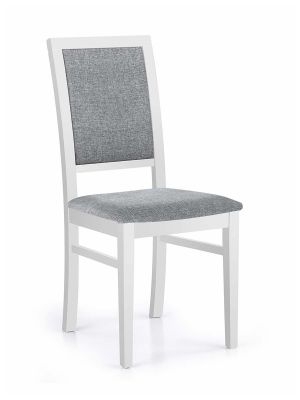 Krzesło drewniane HALMAR SYLWEK 1 biały / tap: Inari 91 - NEGOCJUJ CENĘ