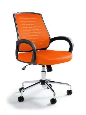 Krzesło obrotowe AWARD pomarańczowe Unique 