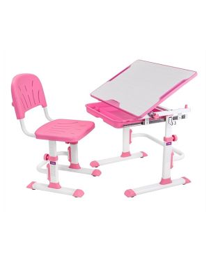 LUPIN Cubby Pink - Ergonomiczne, regulowane biurko dziecięce z krzesełkiem FunDesk - ZŁAP RABAT: KOD30