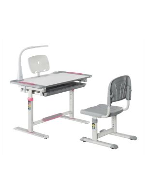 LUPIN Cubby Pink - Ergonomiczne, regulowane biurko dziecięce z krzesełkiem FunDesk