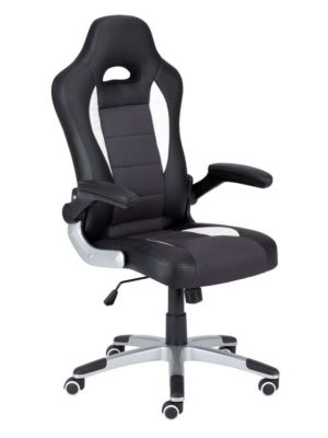 Krzesło obrotowe Nowy Styl RECORD czarno-szaro-biały
