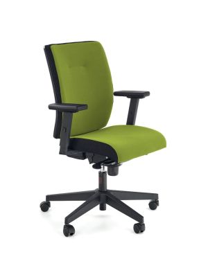 Fotel biurowy HALMAR POP czarny/zielony - wysuw siedziska - RABAT CZEKA W KOSZYKU
