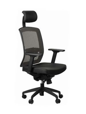 Fotel ergonomiczny SitPlus ERGON, czarny/szary - wysuw siedziska