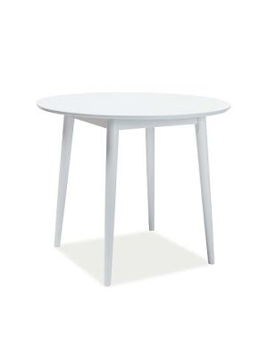 Stół SIGNAL LARSON okrągły ø90 cm biały