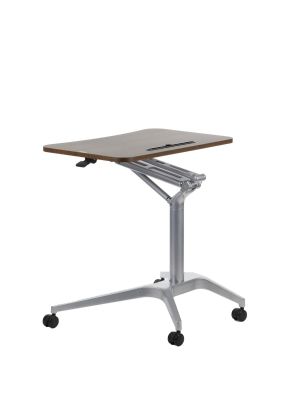 Regulowany stolik na kółkach SH-A10 szary/orzech - na laptopa