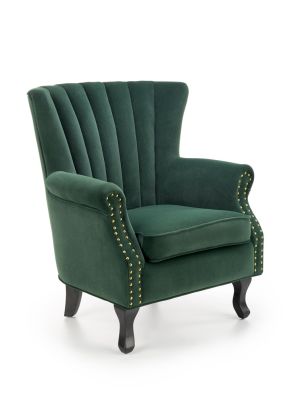 Fotel wypoczynkowy HALMAR TITAN ciemny zielony velvet