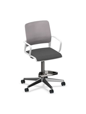 Krzesło obrotowe XILIUM COUNTER SWIVEL CHAIR MESH biały