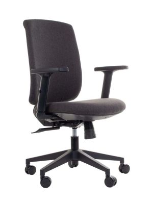 Fotel biurowy Stema ZN-605-B tkanina 26 ciemny grafit