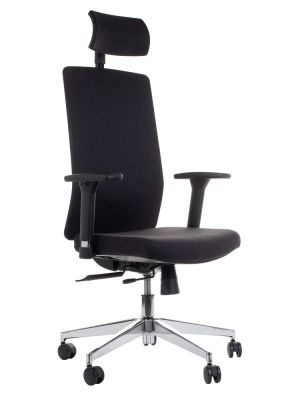 Fotel biurowy Stema ZN-807-C tkanina 30 czarna - dla osób wysokich